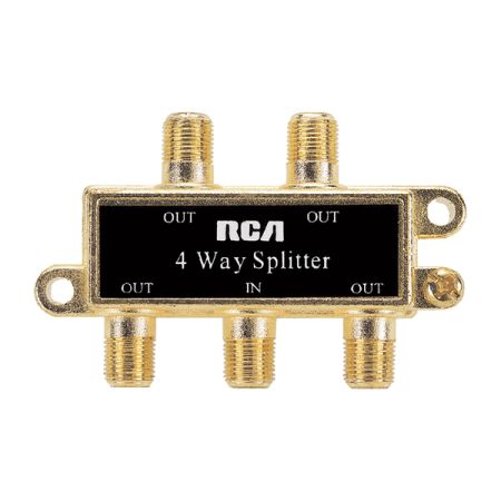RCA RCAVH49R 4-WAY COAXIAL SPLITTER