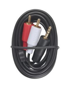 RCA AH205R MP3 3.5mm to 2 RCA Plugs Y-Adapter, 3ft