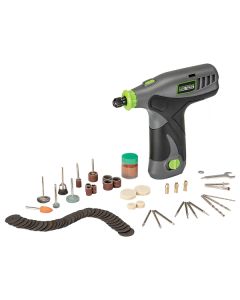 Genesis GLRT08B-65 8-Volt Li-Ion Rotary Tool with 65-Piece Accessory Set